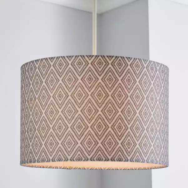 Dunelm Oslo Drum Lamp Shade 30cm Grey 3 Dunelm Oslo Drum Lamp Shade 30cm Grey
