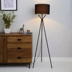 Dunelm Drei Tripod Black Floor Lamp