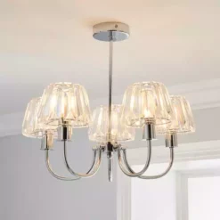Dunelm Paloma 5 Light Glass Ceiling Fitting