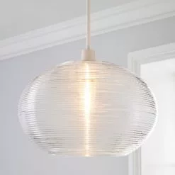 Dunelm Sabrina Glass Easy Fit Pendant