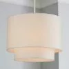 Dunelm Sara Two Tier Lamp Shade 30cm White -Cheap wall lights Store 30671294
