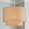 Dunelm Sara Two Tier Lamp Shade 30cm Natural -Cheap wall lights Store 30671295