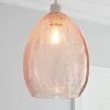 Dunelm Akola Pink Glass Easy Fit Pendant -Cheap wall lights Store 30671296