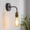 Dunelm Marsden Antique Brass Industrial Wall Light -Cheap wall lights Store 30671328
