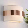 Dunelm Joey Ivory Shaded Copper Wall Light -Cheap wall lights Store 30671387