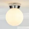 Dunelm Harlow 1 Light Frosted Glass Flush Ceiling Fitting -Cheap wall lights Store 30671391