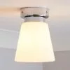 Dunelm Delavin 1 Light Pendant Frosted Glass Flush Ceiling Fitting -Cheap wall lights Store 30671402