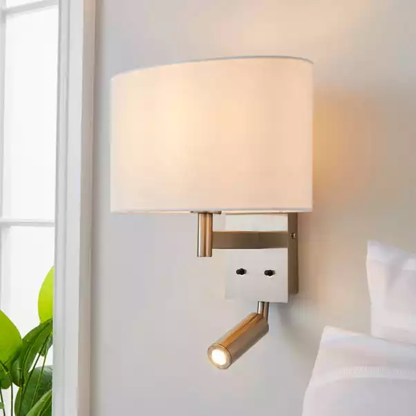 Dunelm Reader Shaded Ivory Wall Light 3 Dunelm Reader Shaded Ivory Wall Light