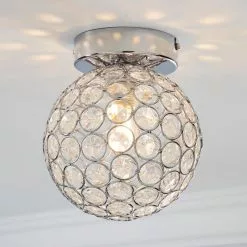 Dunelm Sphere 1 Light Pendant Flush Ceiling Fitting
