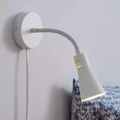 Dunelm Nola Adjustable Easy Fit Plug In Wall Light Ivory