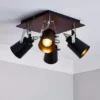 Dunelm Johan 4 Light Black Spotlight