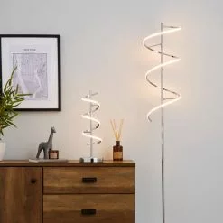 Dunelm Apollo Integrated LED Dimmable Chrome Floor Lamp -Cheap wall lights Store 30671429 alt08