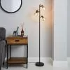 Dunelm Milas 3 Light Black Industrial Floor Lamp -Cheap wall lights Store 30674189