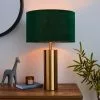 Dunelm Nesa Brushed Gold And Bottle Green Touch Table Lamp -Cheap wall lights Store 30674209