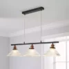 Dunelm Logan 3 Light Bar Glass Diner Industrial Ceiling Fitting