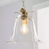 Dunelm Mase Bell 1 Light Pendant Glass Ceiling Fitting
