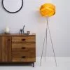 Dunelm Elements Harley Tripod Ochre Floor Lamp