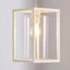 Dunelm London 1 Light Pendant Cream Industrial Ceiling Fitting