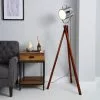 Dunelm Carlton Camera Tripod Wood Floor Lamp -Cheap wall lights Store 30678659