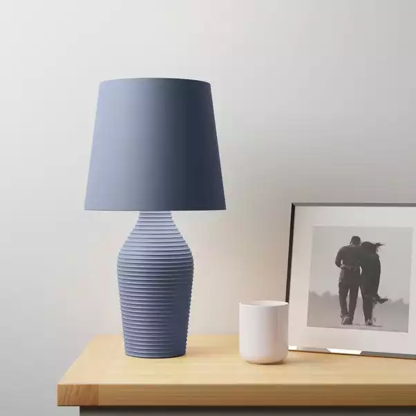 Dunelm Luna Stoneware Folkstone Blue Table Lamp 3 Dunelm Luna Stoneware Folkstone Blue Table Lamp
