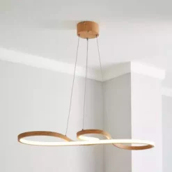 Dunelm Jaxson LED Wood Effect Ceiling Fitting
