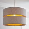 Dunelm Frea Lennox 45cm Ochre Drum Shade -Cheap wall lights Store 30690580