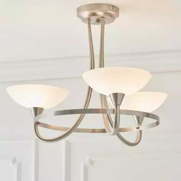 Vogue Lighting Vogue Cagney 3 Light Semi Flush Ceiling Fitting Chrome 3 Vogue Lighting Vogue Cagney 3 Light Semi Flush Ceiling Fitting Chrome