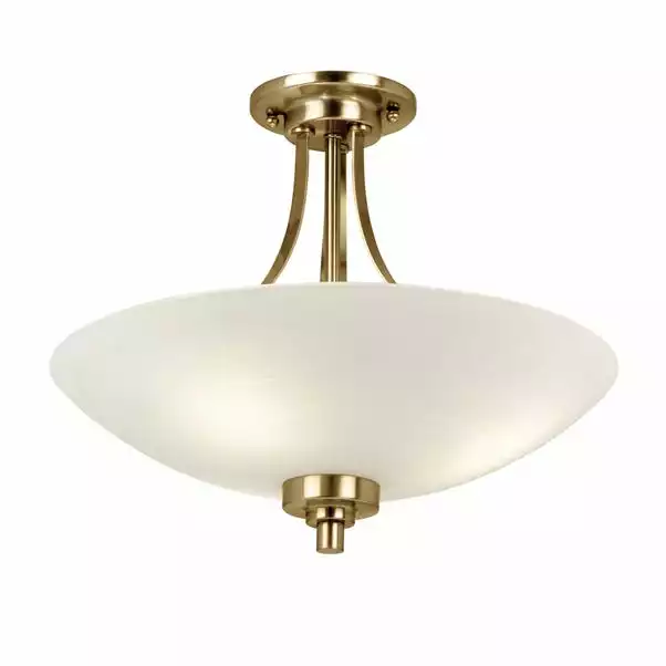 Vogue Lighting Vogue Welles 3 Light Flush Ceiling Fitting Brass 3 Vogue Lighting Vogue Welles 3 Light Flush Ceiling Fitting Brass
