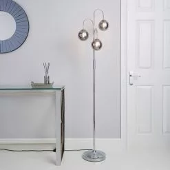 Dunelm Gigi 3 Light Chrome Floor Lamp