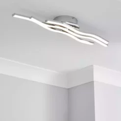 Dunelm Ripple Integrated LED Bathroom Ceiling Fitting