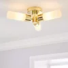 Dunelm Porto Bathroom 3 Light Ceiling Fitting Brass -Cheap wall lights Store 30713572