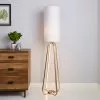 Dunelm Robyn Dual Lit Integrated LED Floor Lamp White
