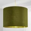 Dunelm Moss Green Santos Velvet Corduroy Shade -Cheap wall lights Store 30713643