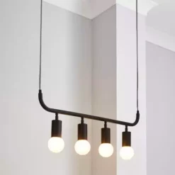 Dunelm Bradford Ceiling Fitting Matt Black