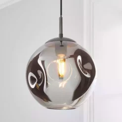 Dunelm Alexis Glass 1 Light Pendant Ceiling Fitting