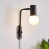 Dunelm Bradford EasyFit Plug In Wall Light Matt Black -Cheap wall lights Store 30713731