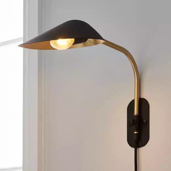 Dunelm Savona Easy Fit Plug In Wall Light Black 3 Dunelm Savona Easy Fit Plug In Wall Light Black