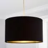 Dunelm Clara Velvet Shade 40cm Black 1 Dunelm Clara Velvet Shade 40cm Black -Cheap wall lights Store 30713768