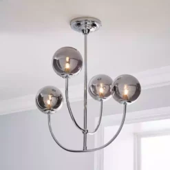 Dunelm Gigi Chrome Ceiling Fitting