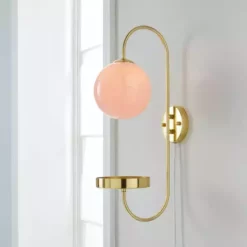 Dunelm Gigi Easy Fit Plug In Pink Wall Light