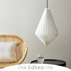 The Edited Life Origami Diamond Paper Easy Fit Pendant