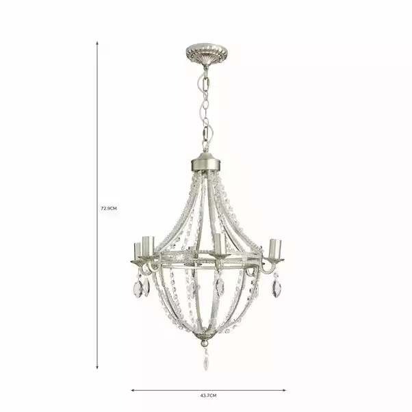 Dunelm Eugenie 6 Light Chandelier 8 Dunelm Eugenie 6 Light Chandelier - Image 6