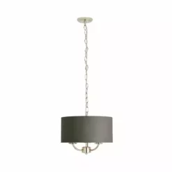 Dunelm Preston Nickel Charcoal 3 Light Pendant Fitting -Cheap wall lights Store 30730501 alt05