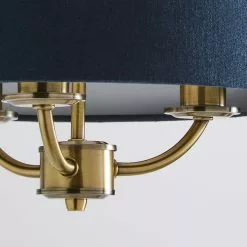 Dunelm Preston Gold And Navy 3 Light Pendant Fitting -Cheap wall lights Store 30730503 alt02