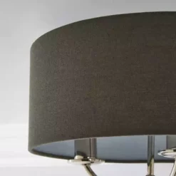 Dunelm Preston Nickel Charcoal Flush Ceiling Fitting -Cheap wall lights Store 30730505 alt03