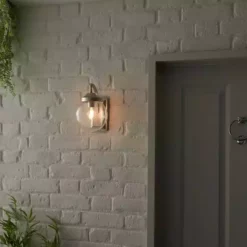 Dunelm Twain Outdoor 14cm Globe Glass Wall Light -Cheap wall lights Store 30730563 alt04