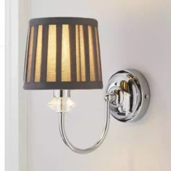 Dorma Genevieve Grey Wall Light