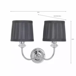 Dorma Genevieve 2 Light Grey Wall Light -Cheap wall lights Store 30730572 alt07