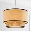 Dunelm Malika Cane 2 Tier Easy Fit Pendant -Cheap wall lights Store 30730579