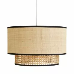 Dunelm Malika Cane 2 Tier Easy Fit Pendant -Cheap wall lights Store 30730579 alt05